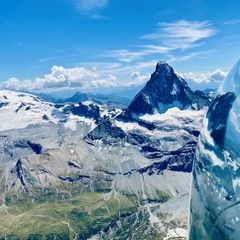 Verortung via Georeferenzierung der Kamera: Aufgenommen in der Nähe von Visp, Schweiz in 4100 Meter